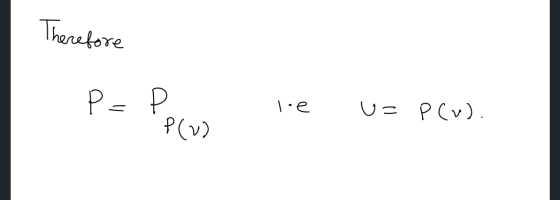 Therefore le u= P(u). P(V)