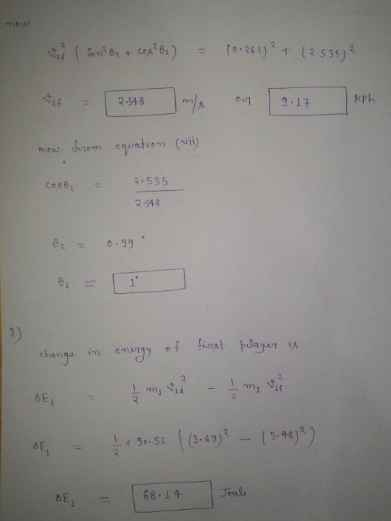 now 1 Sim? Oz + cog? 02) (0.262) + (2.535) 2.548 mly 011 9.17 КРЬ mow from equation (vii) Coro 2.535 2.548 0.99 82 1 3) of fi