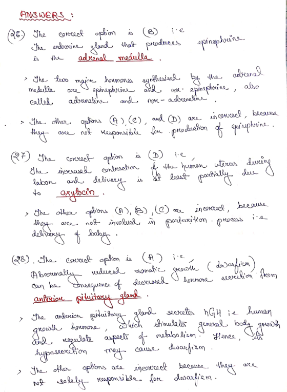 ANSWERS eotecaot opion Jhe andooineand ihapadueas adxanal medulla ie pnaplnna adlyeana Apinipnao >ho wo medulla maohonumonask