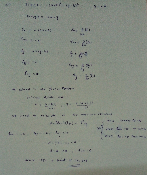 (0) fra.y= -cn-a) ² - cy-b) ² y = kx grx,y) = kny 4x261) 4x = -26*-a) fan = -2 ax y een ty : -304.6) Tag = -2 fuy trydy) as s