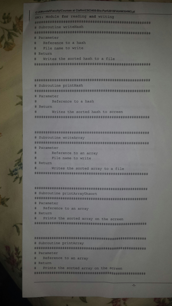 Module for reading and writing subroutine writeha