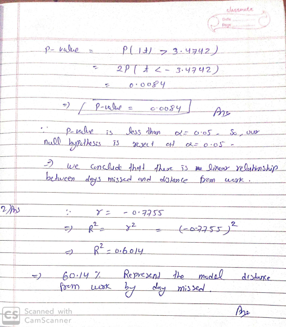 P-value Plit) 3.4742) 3.4742) 2PT t < 0.0084 =) / p-value = 0.0084 Are Ponuke = Oos a So uur Dull bybethesis is less than Acu