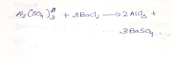 Alz (SO4)+ 3Bacl PS > 2 Aldy + 3 Basou