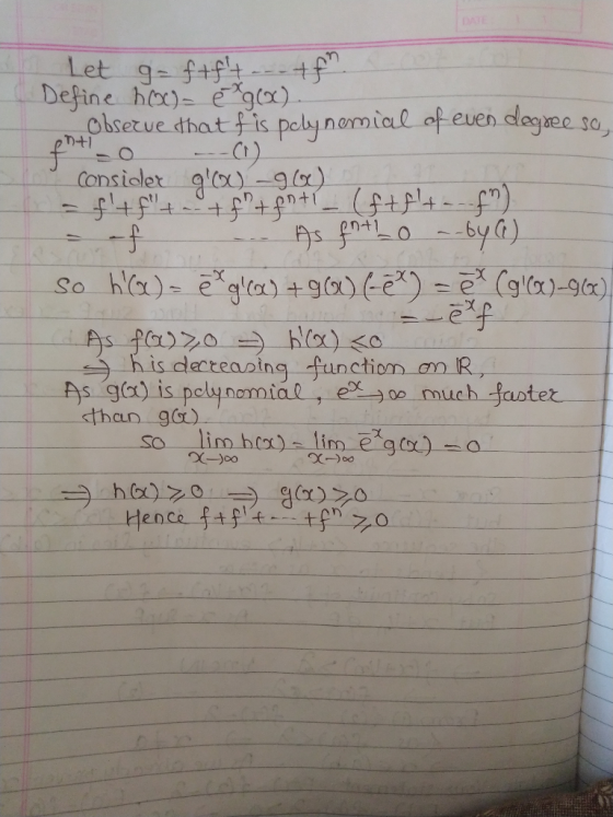 Deine ho) g) bsetue dhatfis pebynomi Ct) T-tl Consicler )-9 70 ー.his dae ea Ding function) ontR psig(x).ispely nomiau,-ex→0o-