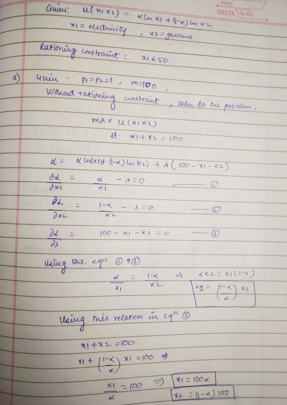 Date ашин; t и хи) - DELTA PO NO ni = electricity «Lu xj + (-) и , 12 = gasoline Rationing constrant i M45O. uneu : PI=P2=1,