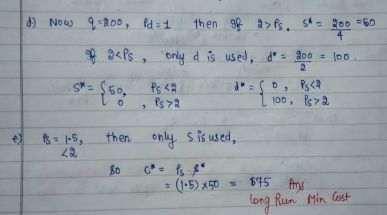 9 -800, then 9 a Ps S=200 50 4 d)Now Pd =1 9Ps only d is used, d ao0 loo SS50 100, Ps73 only sis used, then f=1-5 e $95 = (1-
