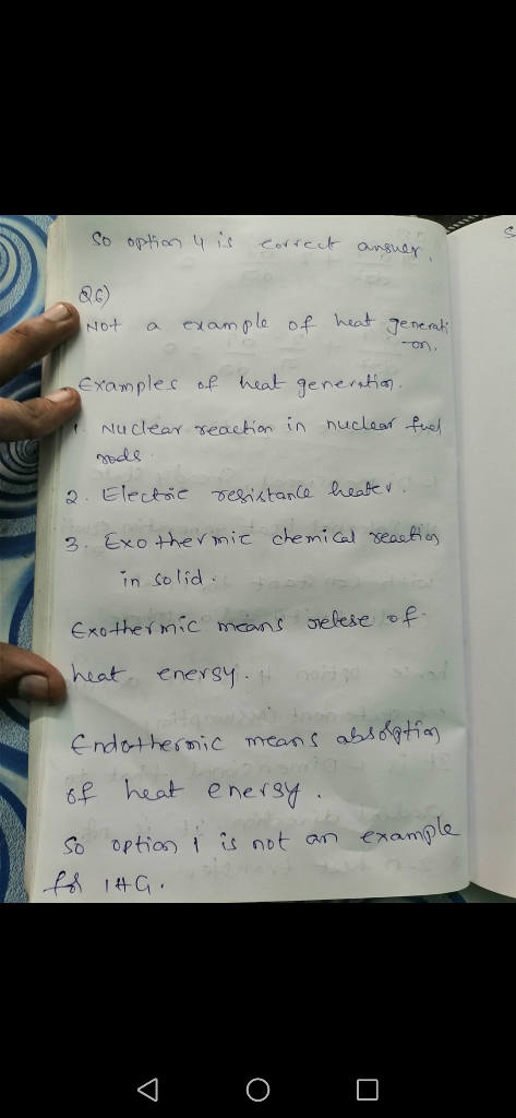 So Opian 4 Cofect aunguar example 0f heat geneat NOt on Examples of heat generntian Nuclear seachon in nuclaar fusl 2. Electi