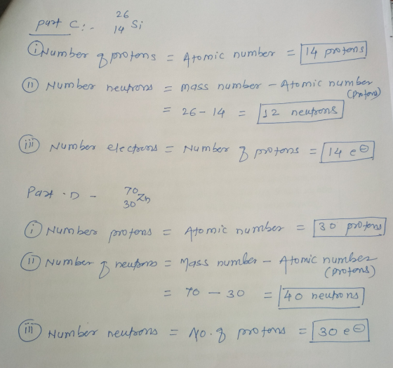 pyrt c, 26 Sj umber s二Atomic number-114 Pr ens neurowニMAss number-Ato mic number a) ニー2 neutron火 Nam) bers a.mafans =|14 ee 7