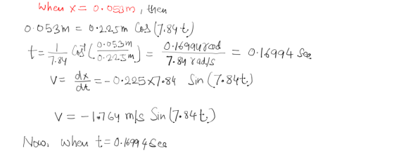 Wheu xO. 053 m i hen 0-225m Ces (7.89 t) O053M O.053m O-169947ad 7-84 Yad.js O.225m 7-By Sin (7.84t) V= _ -0.225x7.84 V -76 m