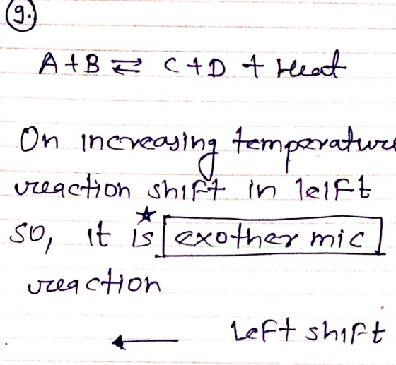 AtB C4D eact On Ineveasin tempaatwre veacthon shift in lelft SO, it is exother mic uzea ction Left shift