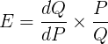\large E = \frac{dQ}{dP}\times \frac{P}{Q}