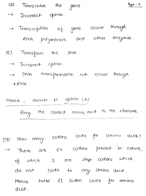 Trans csibe the Paye -2 onn → Transcription ob gene ocum res RNA poymerase and other erymer (E)Trans te DNA → DNA tron maion