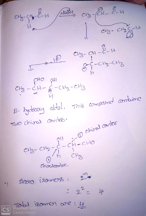 (Hbg Ca C Macht, Hy Ed_84 Clya ŞH É UM o telo &C-CH₂-CH₂ CHO OH CH₂ - CH - I -CH₂-CH3 I P containe This compound B- hydboxy a