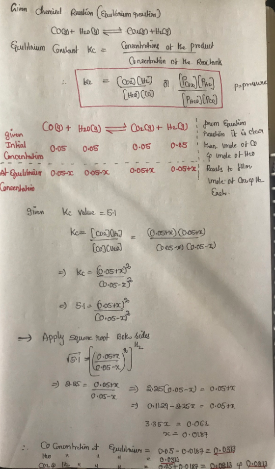 Qiem chemiel Raukon (ulbrium eaion) Coa+ Heo Cop+ Canten rohung ot te prduct Equelihrium Gnalant Kc neenhrakon ot e Raclank a