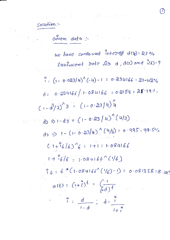 Solution- Give(η data 6-o.oa3/u)^(-u)-1 = o.a34166 : 23.u2% :