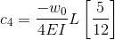 5 C4 = -W0 L 4EI 12