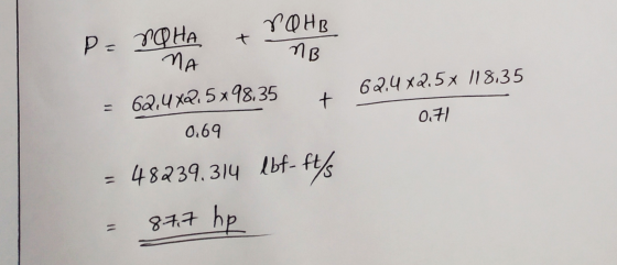 Р= ФНА t 11 В ФHB NA 6,4 хе. 5x98. 35 + 0,69 62.4 xа. 5x /18.35 О) 48& 39, 319 lbf- к ft 817 hp
