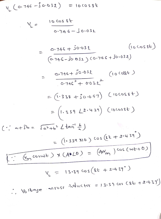 v (0.746 - 50.032) = 10 cosst V = 10 cos st. 0.746 – 30.032 0.746 + 30.03 (locosst) 6.746-30.032) 60.746 +30.032) M 0.746+ 30