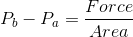 Force P- PA Area