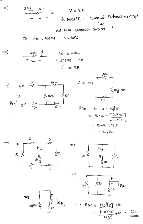 IL I=2 lon V = IR 0 o V + in Resistor current Enterns always + but here current Enters y U = 620(10) = -20 volte So =) 10 UR