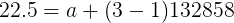 \large 22.5=a+(3-1)132858