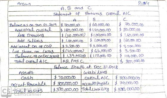 Ansur P-84 A. B and C Statement of Parternes. Capitul AIC LAB Balancasangan 01, 2019 270.000,00 $ 60,000,00 € 70,000,00. Addi