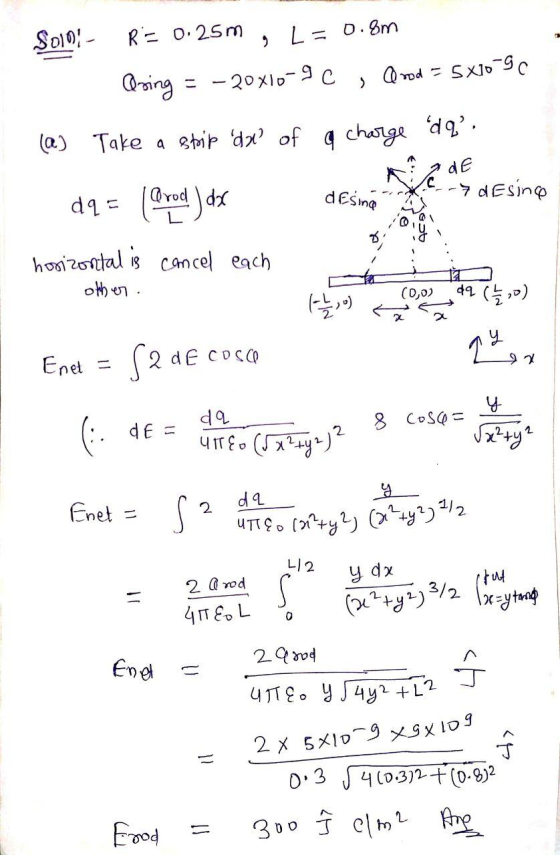 So10 - К- о: 25 L=0.8m Qoring = - 2011.- 9 с Arod = 5x10-90 5 (@) Take a stop dre? of a charge de : 2 de dча desing 7 desing
