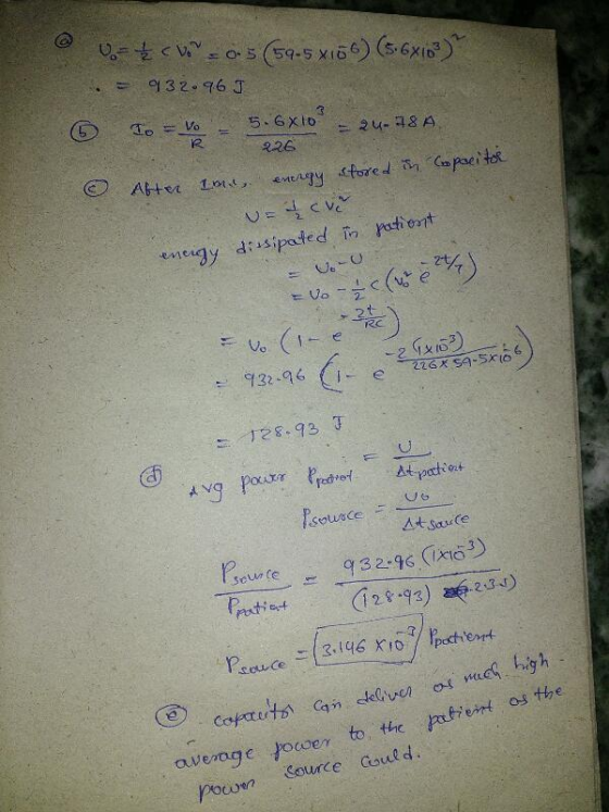 132.96 J TO = to- 5.6x10 226 2 932-96 e awenge Jocoer to he pufont os the average power to, thec Poc ource coul d.