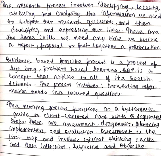 e bocess involves idenufyings -docating, assessing and analysing the information we need to support our research questions, a