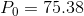 Po = 75.38