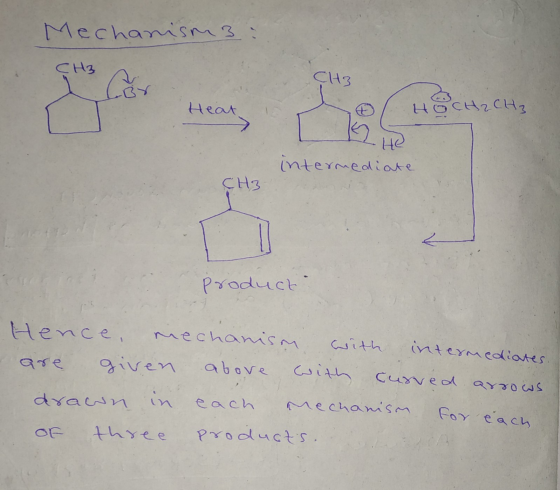 Mechanisms CH3 Car CH3 Heat CH2O HOCH2CH3 HE intermediate CH3 IHS Product intermediates Hence, mechanism with are given above