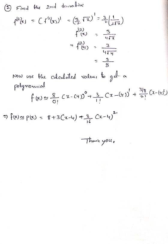 LUCI © Find flue 2nd deriveiline please) C7%23) - rz)=34) as they - 3 uru now use the calculated values to get a polynomial f