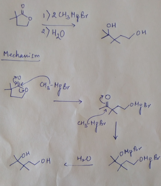 1) ОННев: он а) Н,0 Оң Mechanism CHEM& Br OMp3 HO очо В,