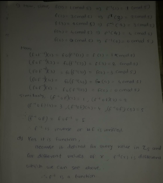 g How, since, fcl) = 1 cmods) = f(o=1 cmods) f(2)= 3cmods) =) F1 (3) remods) f (3) = 2 cmol 5) = f(2)= 3 mods) f(h) = hemods
