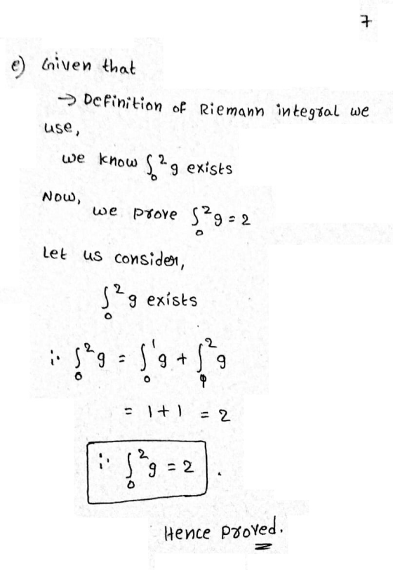 e niven that -> Definition of Riemann integral we use, we know S?9 exists Now, we prove 529=2 Let us consider, $?9 exists co