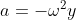 a=-\omega^2 y