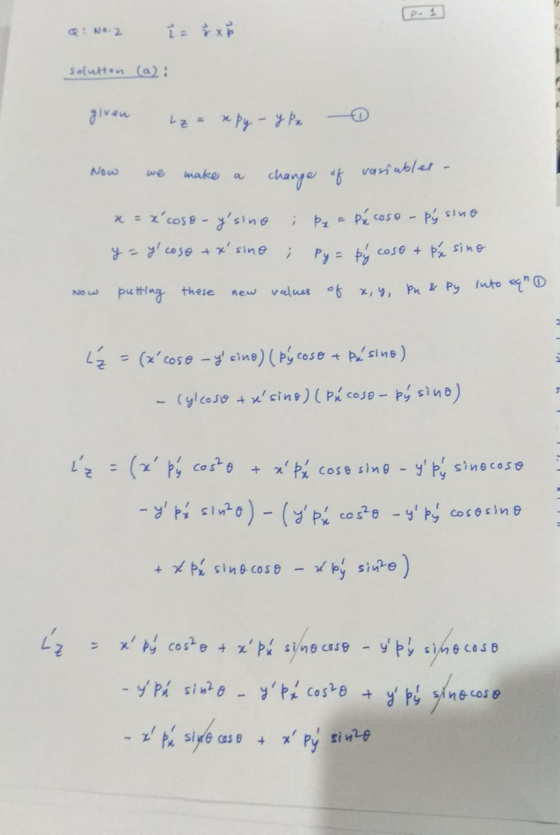 Q: W02 i = txÞ solution (a): alva Dz - «ру - . — Now we make a change of variables - x = xcoso-gsing ; Py = pu coso - pý si