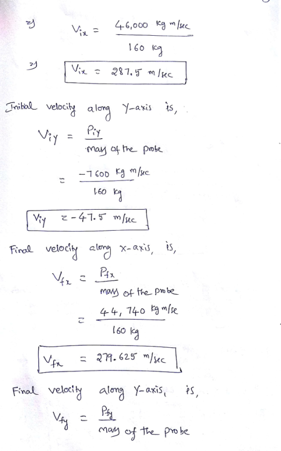 6 ibal velocih al axi may a e Poe ,60 F veloiy x-axis, Oc mow of the P»be. 44, 740 g/se 160 may of the Pro be