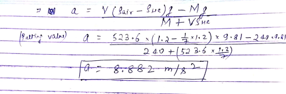 a - fatting value) V (fair - Sued M Mtv she 4 - 523.6_. ( J. २ - +x. 2) x 9.81 - 249 २१.६) 2 40 + 52 3.6 x_113 ----8.882-mts