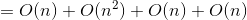 =O(n)+O(n^2)+O(n)+O(n)