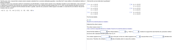 What are the null and alternative hypotheses? بي Test the given claim. Assume that a simple random sample is selected from a