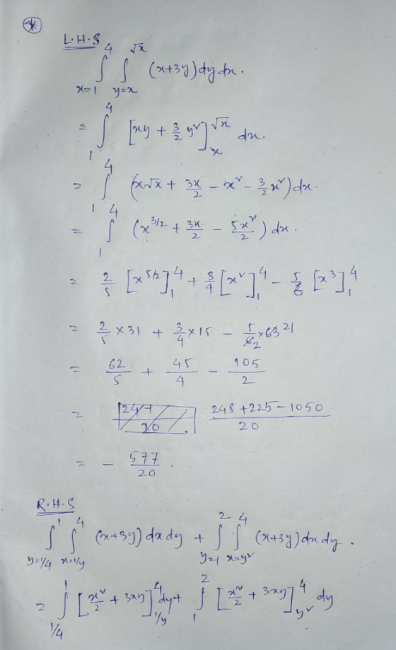 L.H.S S 3/2 + 3x 2 2 31 t 45 105 62 + 4 2 248+225 1050 20 77 20 R.H.S 2 4 f 2 +3a9