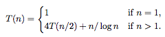 Apply Master's Theorem to give asymptotic bounds f