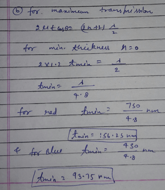 manimam transmissiben 2 utwo2 entha for mehr thickness 12o 2x1.2 tmen a 2 tmina 4.8 750 for red Amin - hm 48 Amin= 156.25 um