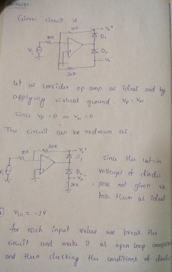 to K V. 2ok amp as idlsol and 20K Vo l 2ek onot given w ven. we each input Value voe bveak Hu put Value we DVRalc cra n cleck