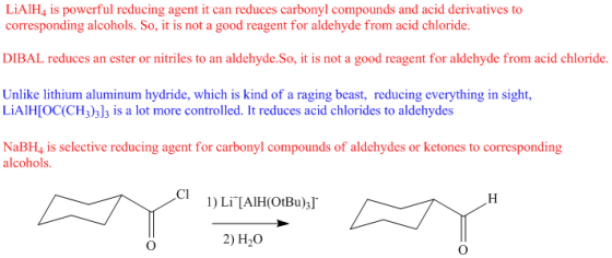 LiAlH4 is powerful reducing agent it can reduces carbonyl compounds and acid derivatives to corresponding alcohols. So, it is