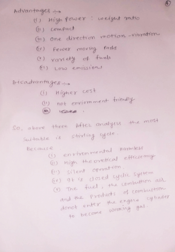 Advantages & (1) High Power weight ratio (11) compact (11) one direction motion -vibration fewer moving parts ) variety of of