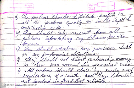 a) The partners shoudel distribut petits too 1 all the partners equally or in the Capital - contributiek reatio ? 1 b/ They s