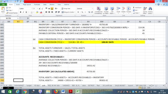 ACCOUNTS latest - Microsoft Excel (Product Activation Failed) Review File Home Insert Page Layout Formulas Data View Add-Ins