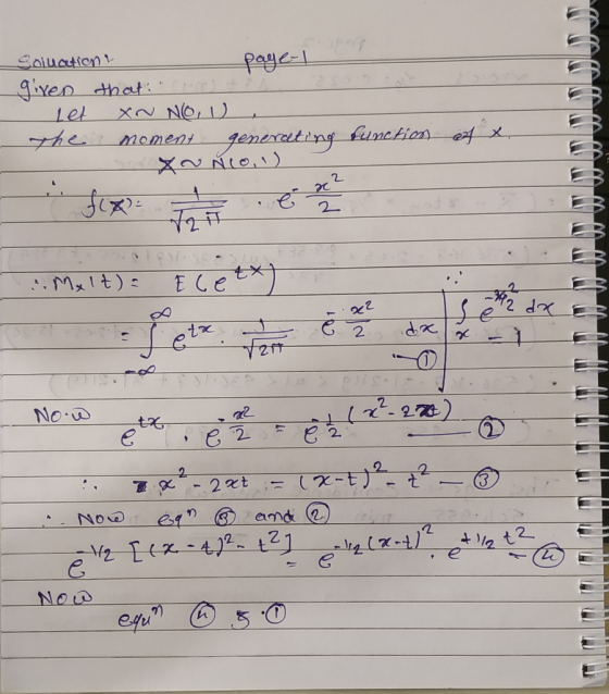 Saiuation 9८। given that Let he momeni geneeting functios f x 2 2 F ECe .Mxlt) 2 d Se etx 2 No D e 2 17 2 2-t - 2t e an& 2)